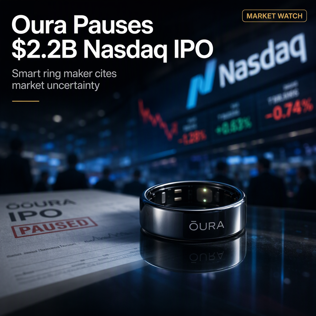 Oura Delays $2.2 Billion Nasdaq IPO Amid Market Uncertainty