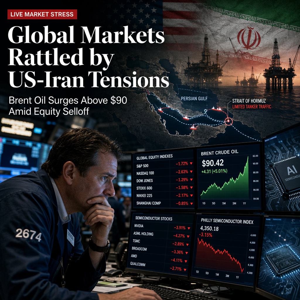 Escalating US-Iran Tensions and AI Uncertainty Trigger Global Equity Selloff and Brent Oil Surge