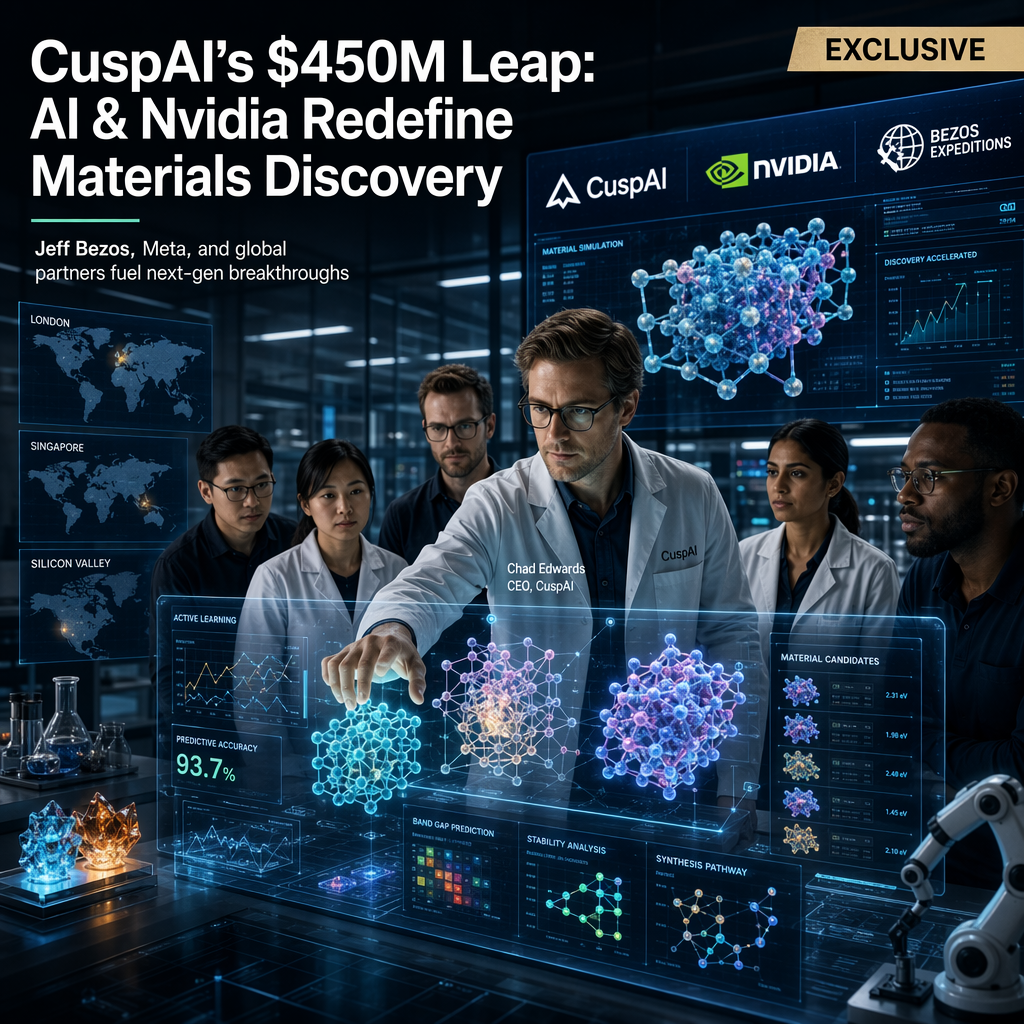 Jeff Bezos-Backed CuspAI Raises $450 Million, Partners with Nvidia to Accelerate AI-Driven Materials Discovery