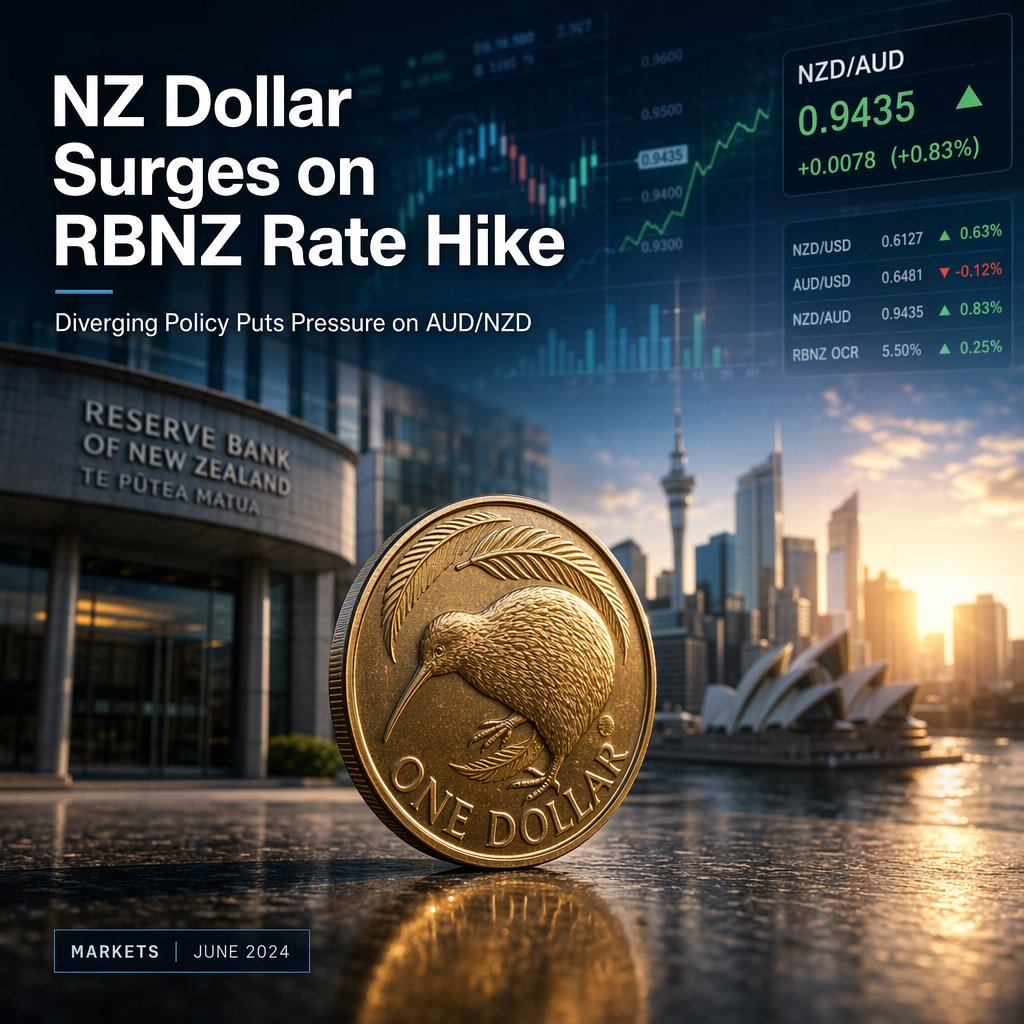 New Zealand Dollar Rises as RBNZ Hikes Rates, Pressures AUD/NZD