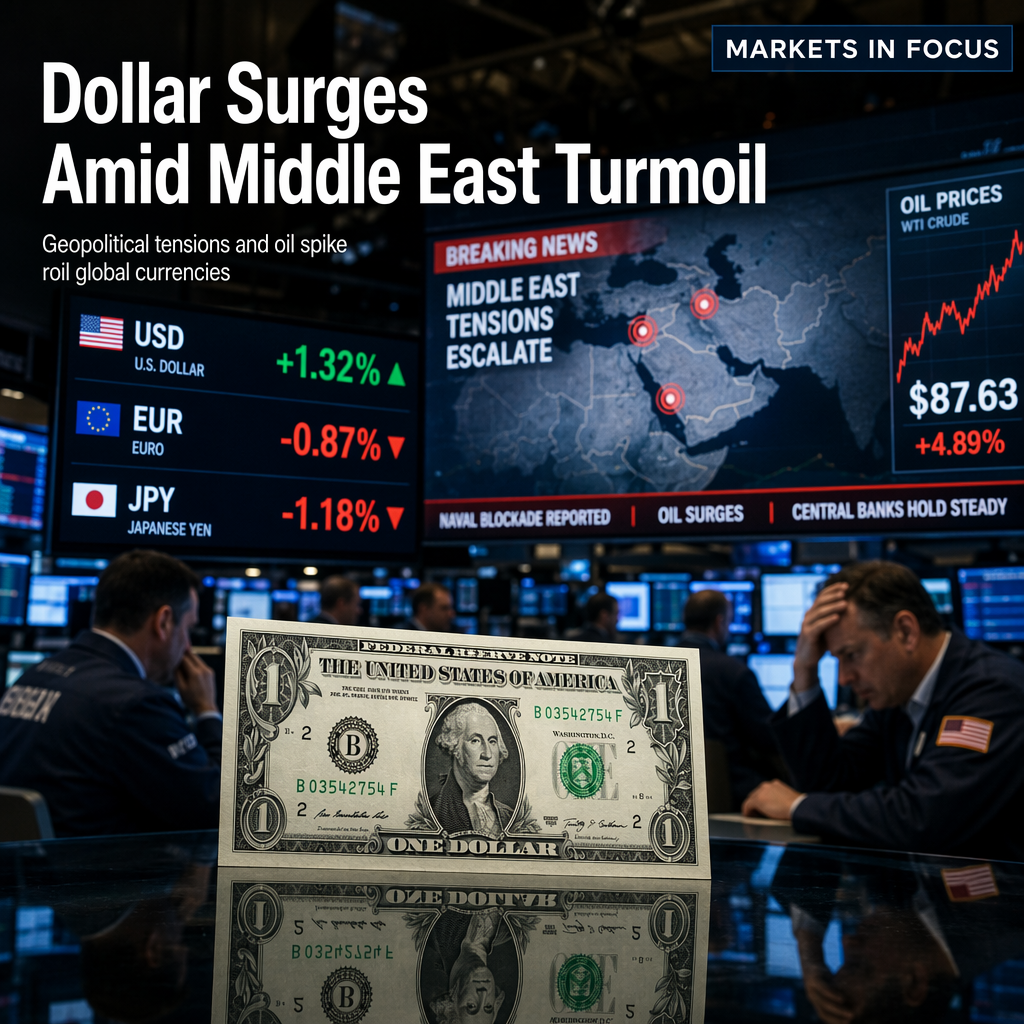 US Dollar Rebounds as Middle East Tensions Spark Market Volatility, Impacting Euro and Yen