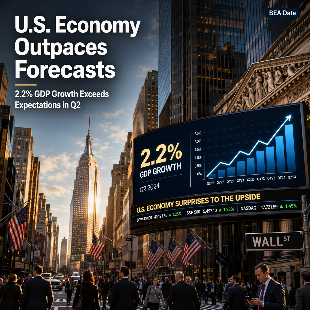U.S. Economy Surpasses Expectations with 2.2% GDP Growth in Q2
