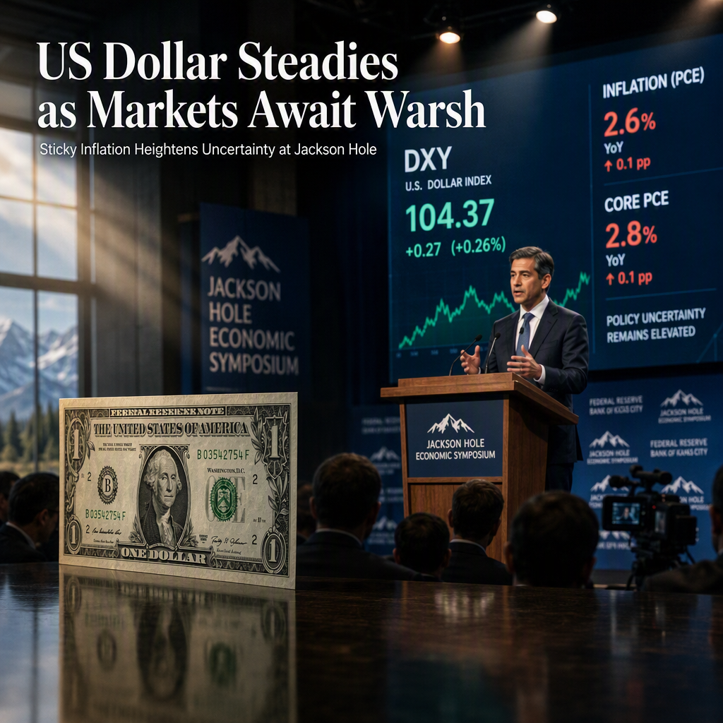 US Dollar Holds Firm Ahead of Fed Chair Warsh's Jackson Hole Speech Amid Sticky Inflation and Policy Uncertainty