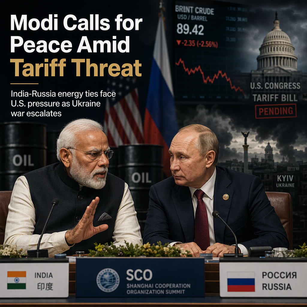 Modi Urges Putin to End Ukraine War as U.S. Threatens 100% Tariffs on Russian Oil Buyers