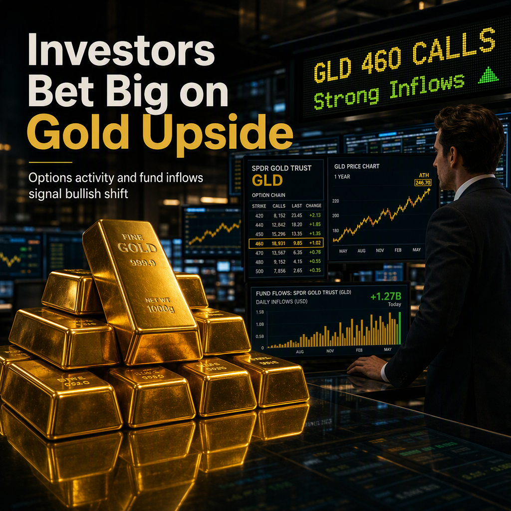Options Investors Shift Toward Gold Upside Amid Strong Inflows and Low Volatility