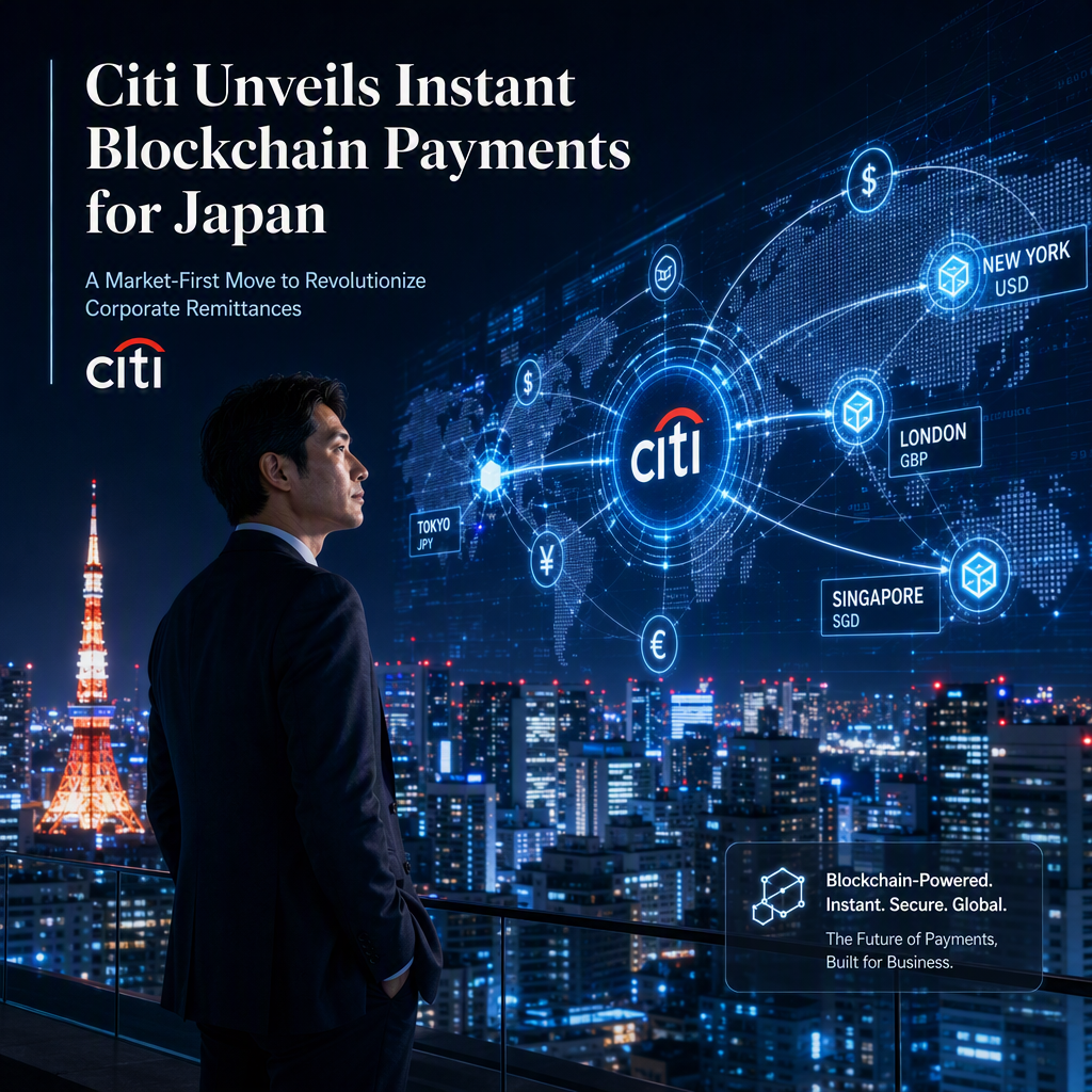 Citi Launches Blockchain-Based Instant Cross-Border Payments for Japanese Firms