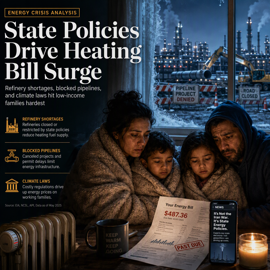 State Energy Policies, Not Iran War, Blamed for Rising U.S. Heating Bills