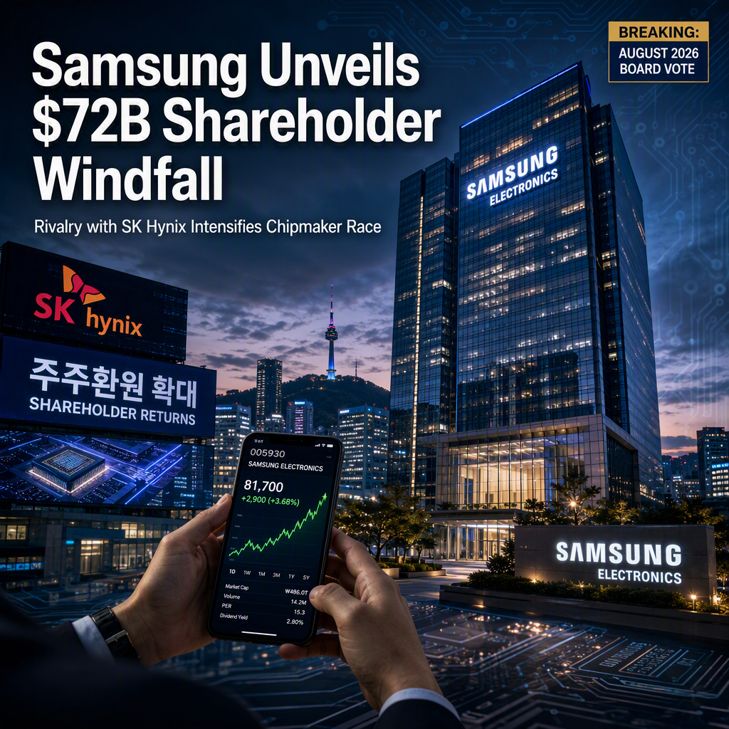 Samsung Electronics Set to Launch $72 Billion Shareholder Return Program Amid Chipmaker Rivalry