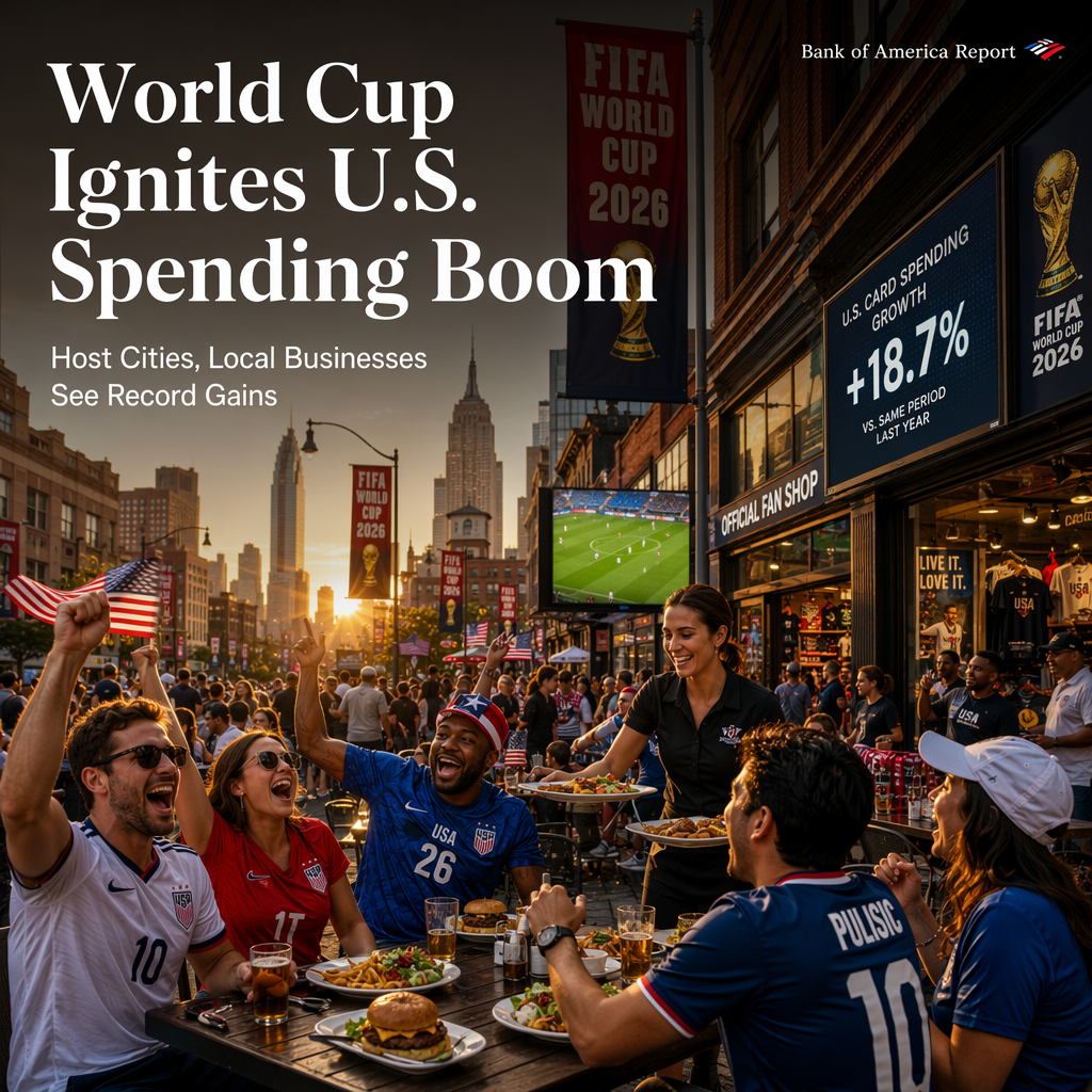 World Cup Spurs Strongest U.S. Consumer Spending Growth in Four Years, Bank of America Reports