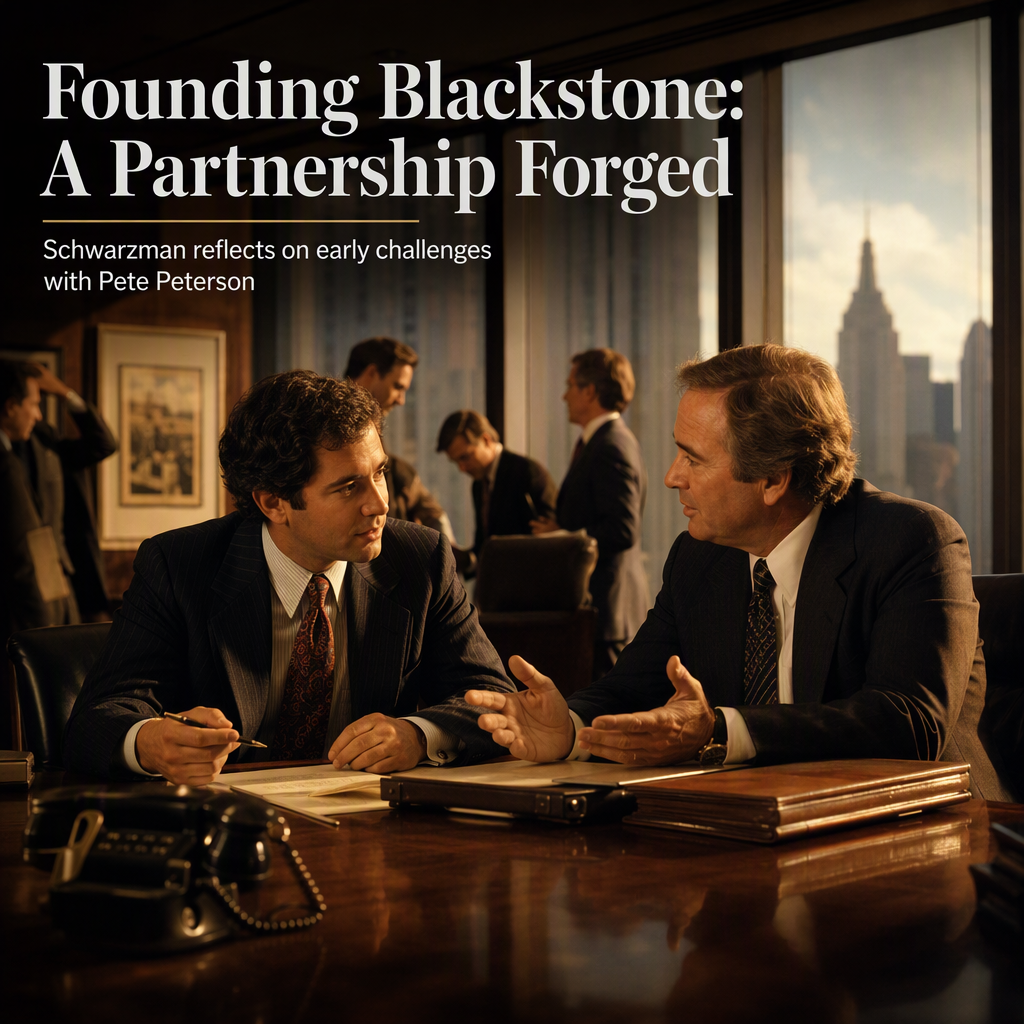 Stephen Schwarzman Reflects on Early Days Before Founding Blackstone with Pete Peterson