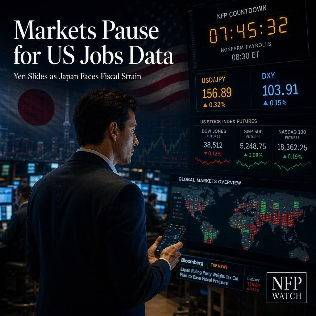 Markets Hold Steady as US Nonfarm Payrolls Loom, Yen Weakens Amid Fiscal Concerns