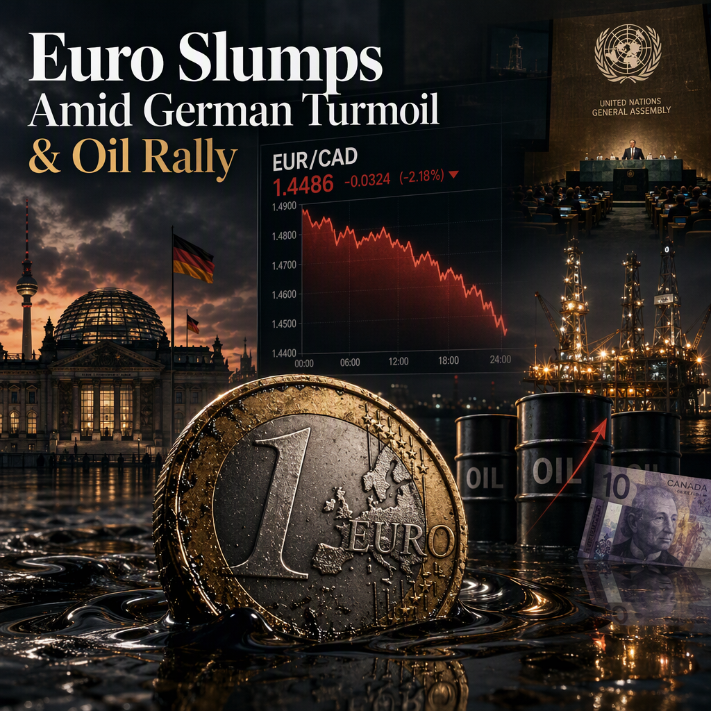 Euro Falls Against Canadian Dollar Amid German Political Turmoil and Rising Oil Prices