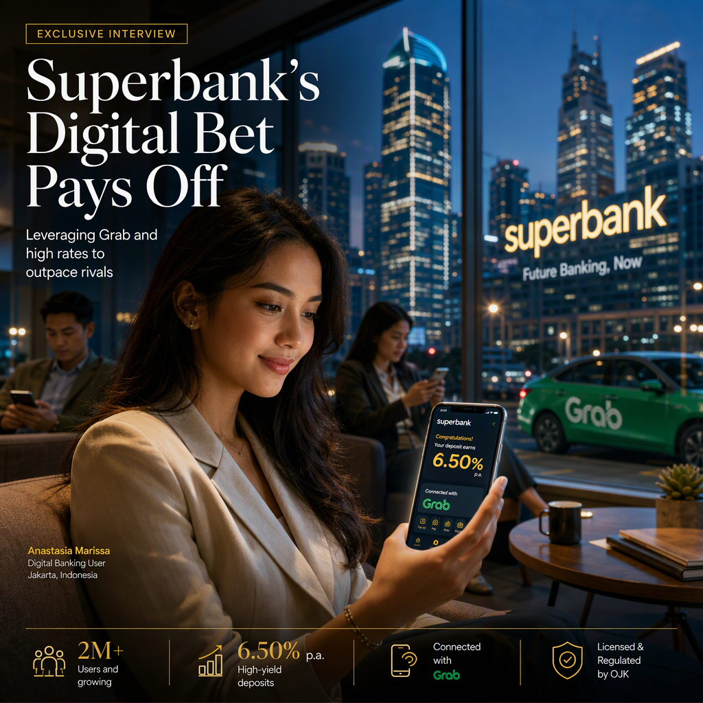 Superbank Leverages Grab Partnership and High Deposit Rates to Challenge Indonesian Rivals