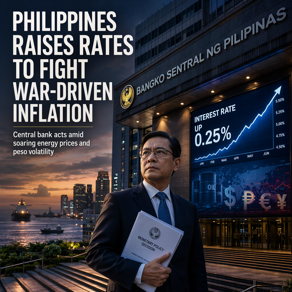 Philippines Central Bank Raises Interest Rate Amid Persistent Inflation Driven by Iran War