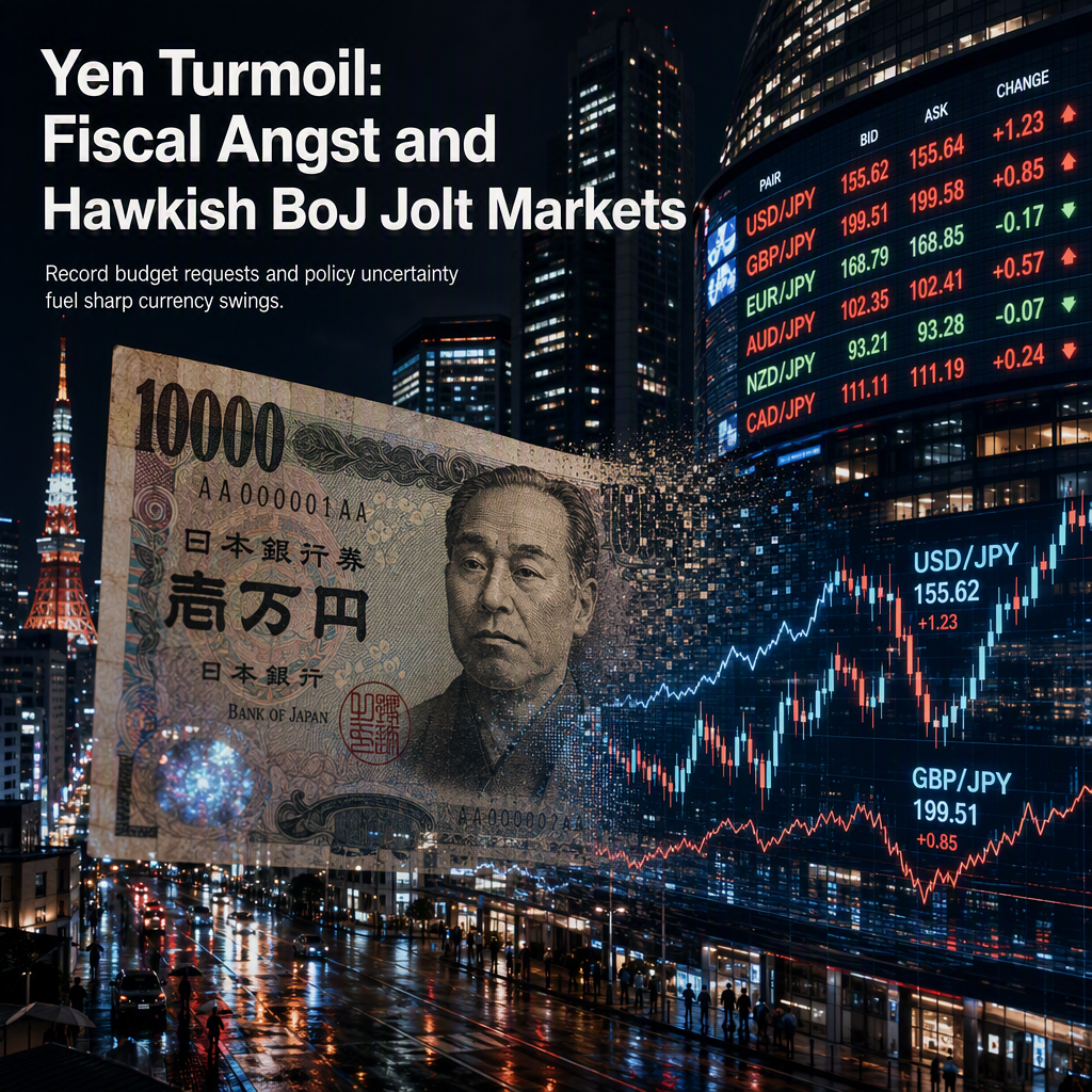 Japanese Yen Weakens Amid Record Budget Requests and Hawkish BoJ Signals, Fueling Volatility Across Major Currency Pairs