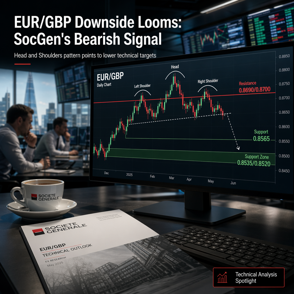 Societe Generale Sees Head and Shoulders Pattern Signaling EUR/GBP Downside