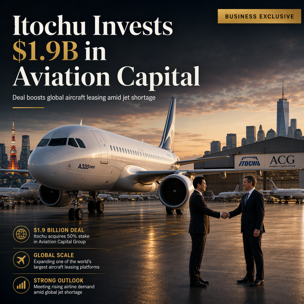 Itochu to Acquire 50% Stake in Aviation Capital Group for $1.9 Billion Amid Global Jet Shortage