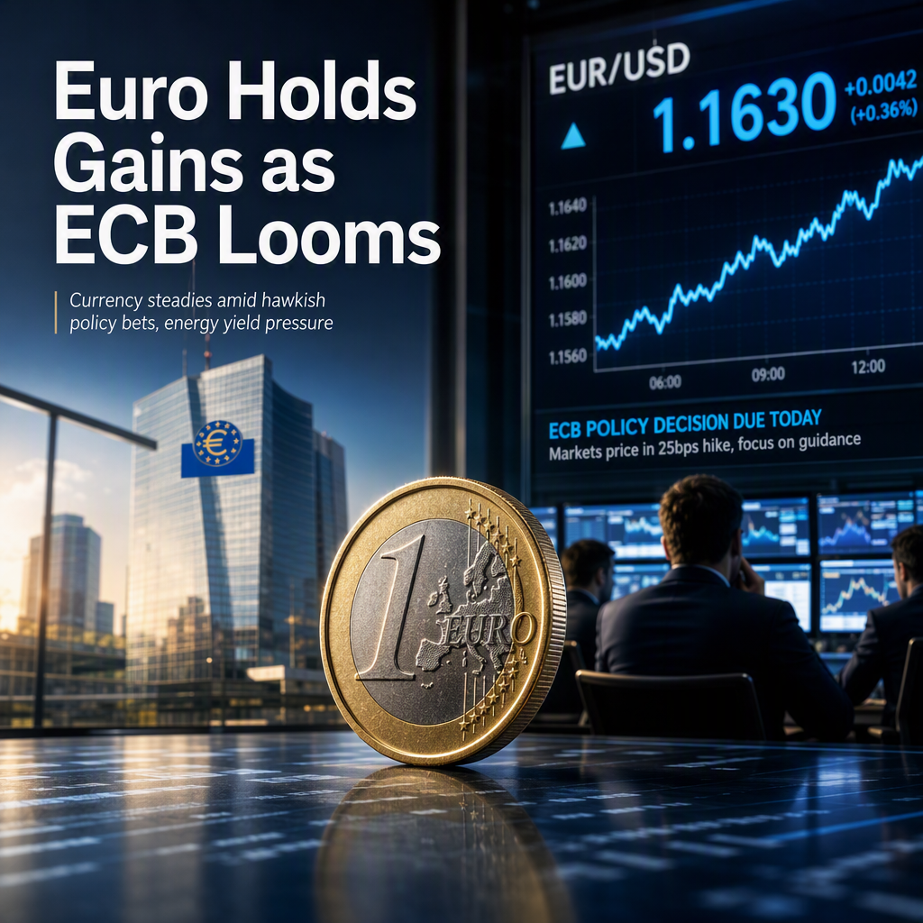Euro Gains Support Ahead of ECB Decision as Markets Price in Hawkish Policy