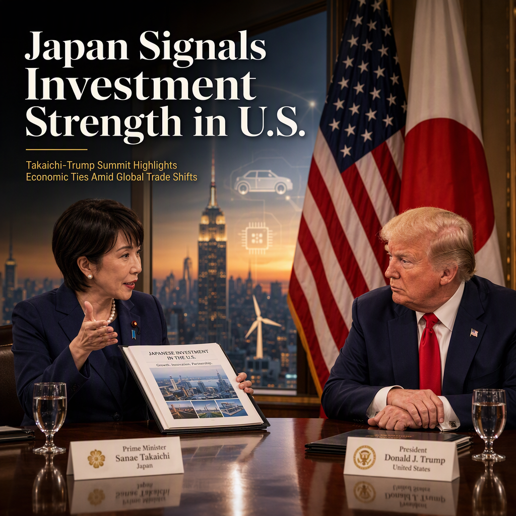Japan's Prime Minister Takaichi to Highlight Major U.S. Investments in Meeting with President Trump
