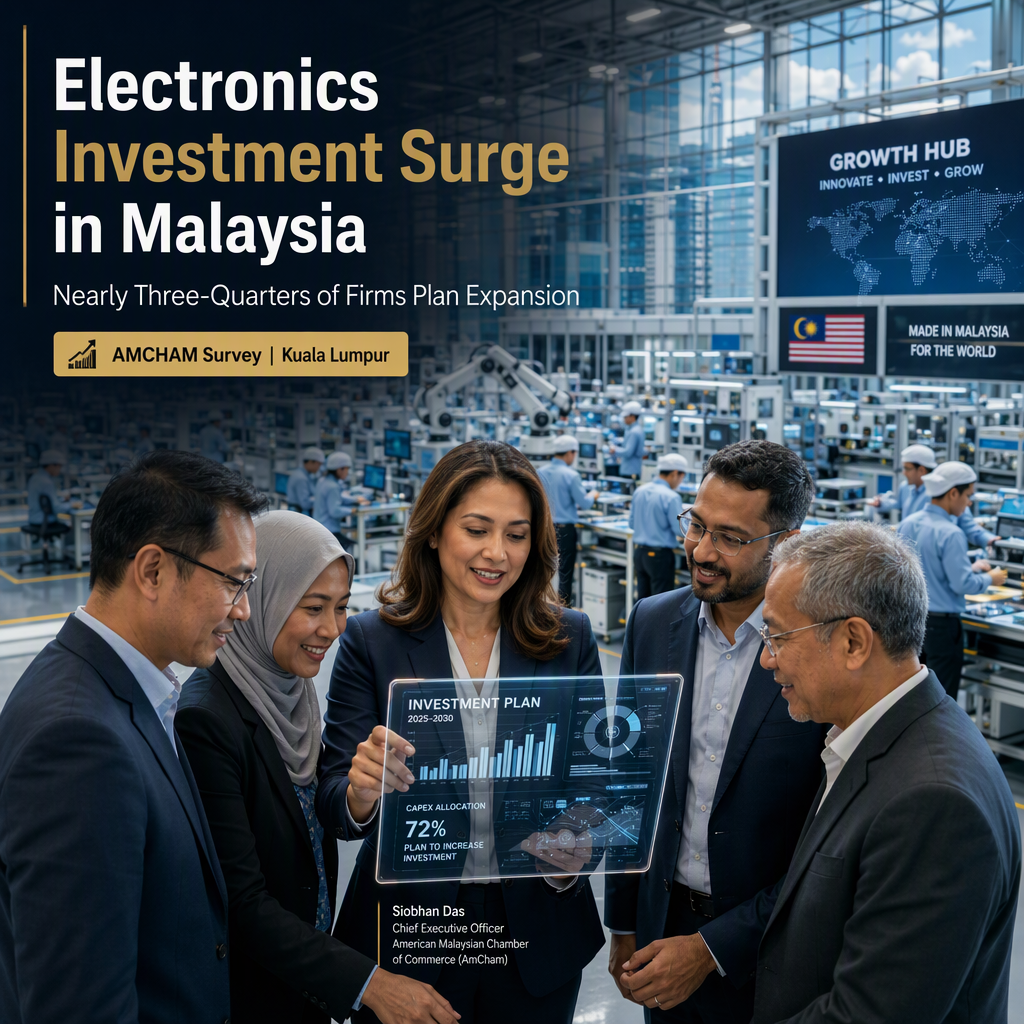 Majority of Electronics Firms in Malaysia Plan Increased Investment, AmCham Survey Finds