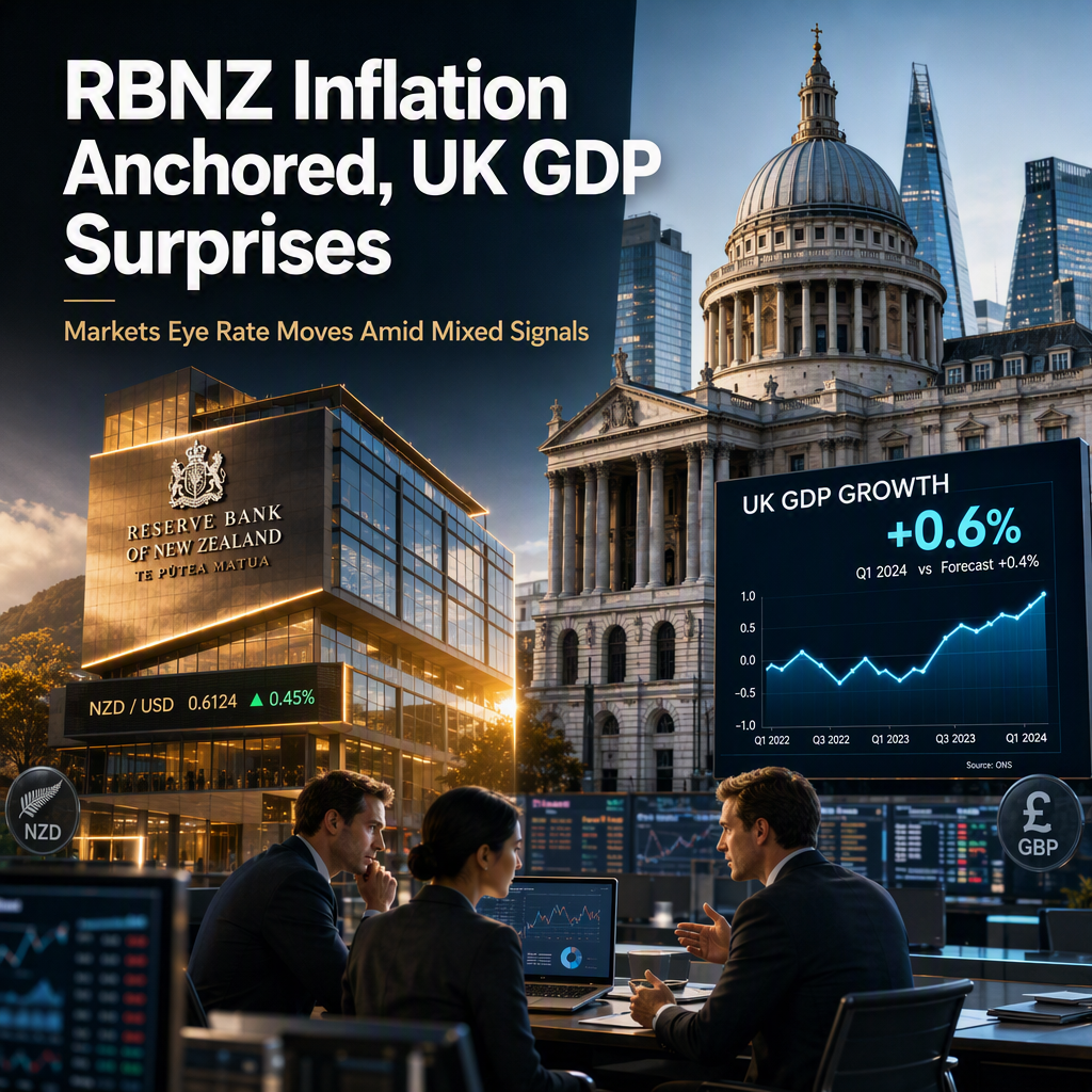 RBNZ Inflation Expectations Support Rate Hike Case; UK GDP Beats Forecasts but BoE Outlook Unchanged