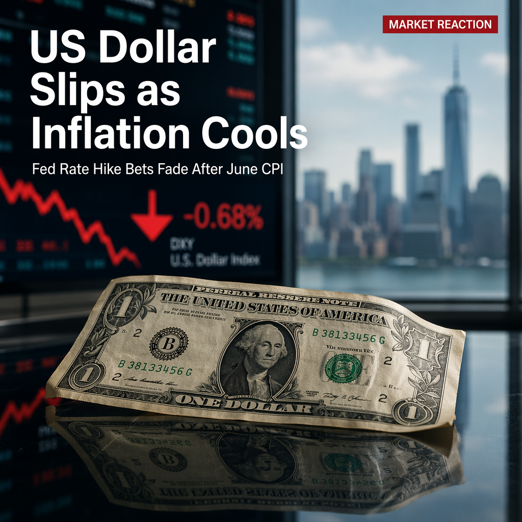 US Dollar Weakens as Softer June CPI Data Dents Fed Rate Hike Expectations