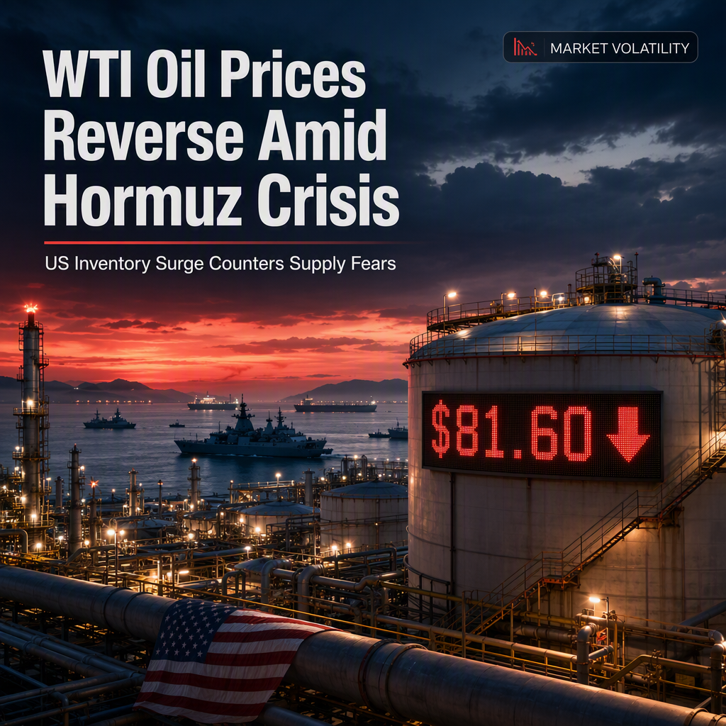 WTI Oil Prices Reverse as US Inventory Surge Counters Hormuz Supply Fears Amid Ongoing Geopolitical Tensions