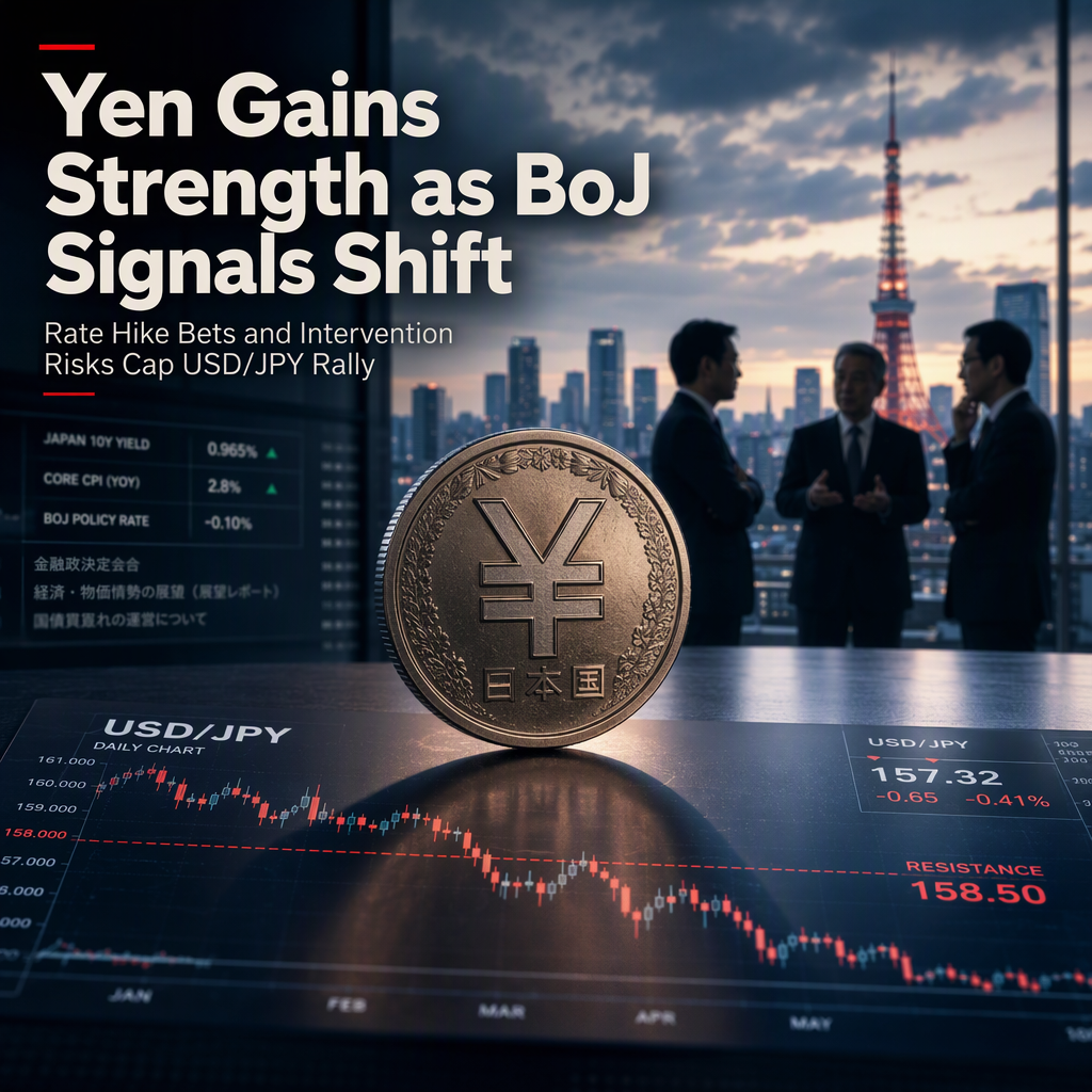 Japanese Yen Strengthens Amid BoJ Rate Hike Bets and Intervention Risks, Capping USD/JPY Gains