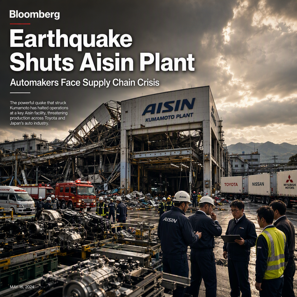 Earthquake Halts Aisin Plant, Disrupting Toyota and Major Japanese Automakers’ Supply Chains