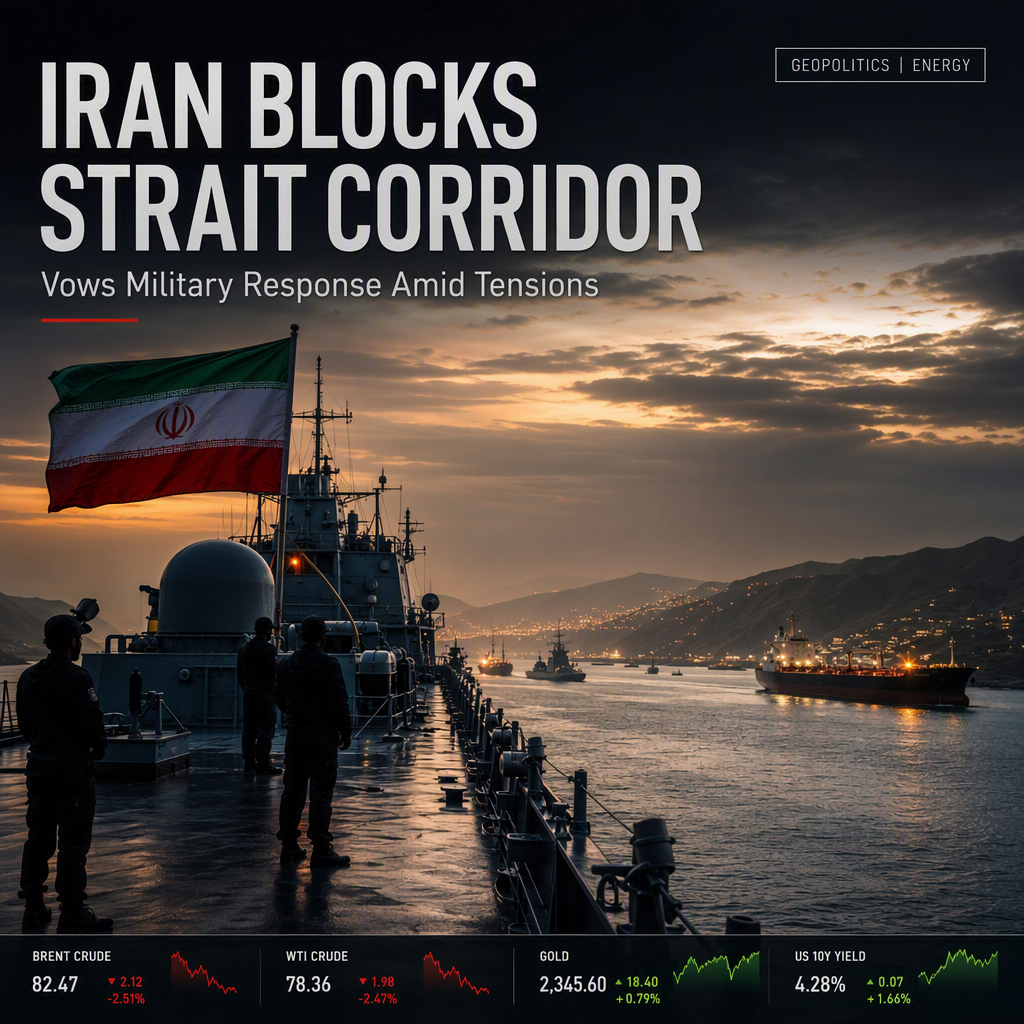 Iran Vows to Block Second Strait of Hormuz Corridor, Threatens Military Response
