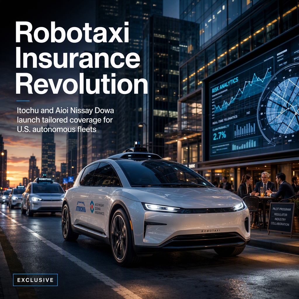 Itochu and Aioi Nissay Dowa Target U.S. Robotaxi Market with Specialized Insurance Launch