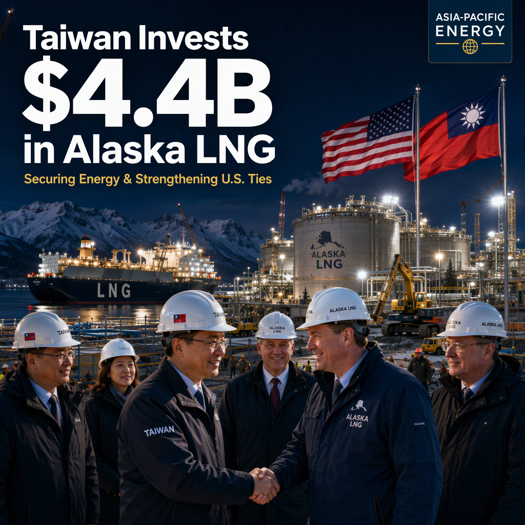 Taiwan Commits $4.4 Billion to Alaska LNG Project, Strengthening U.S. Energy Ties