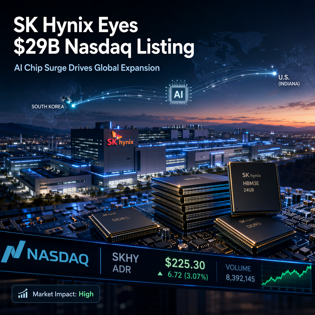 SK Hynix Targets $29 Billion Nasdaq ADR Listing Amid AI-Driven Chip Boom