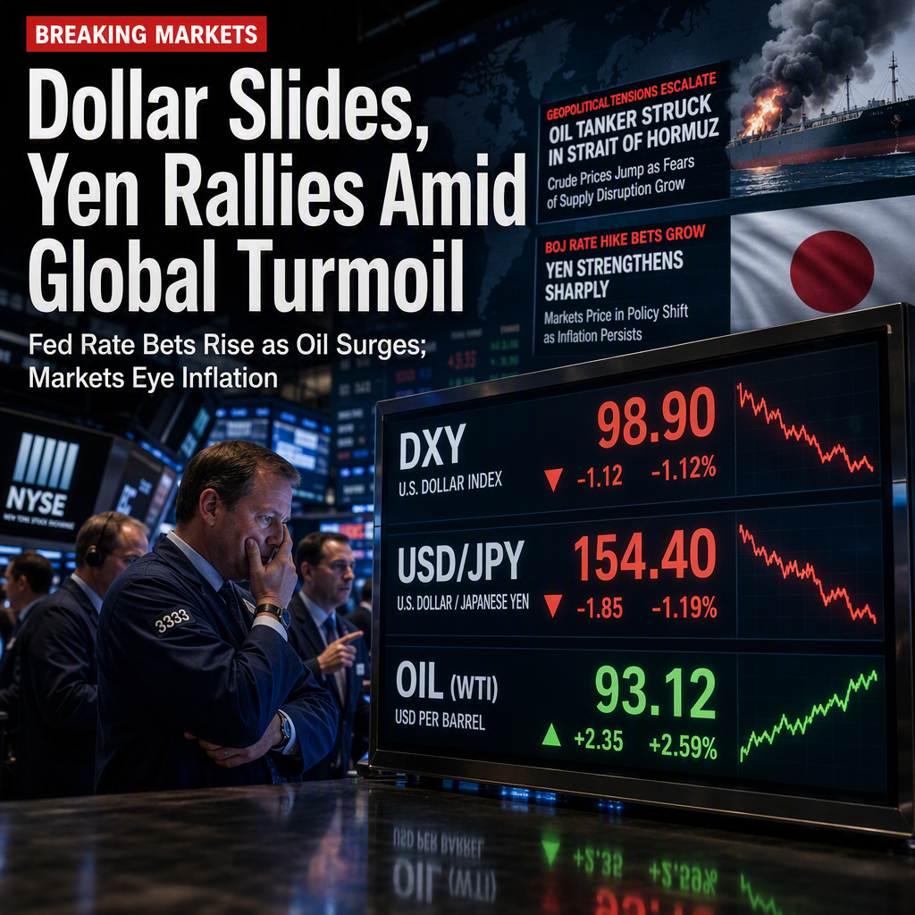 US Dollar Index Slides as Yen Strengthens Amid Rate Hike Bets and Geopolitical Tensions