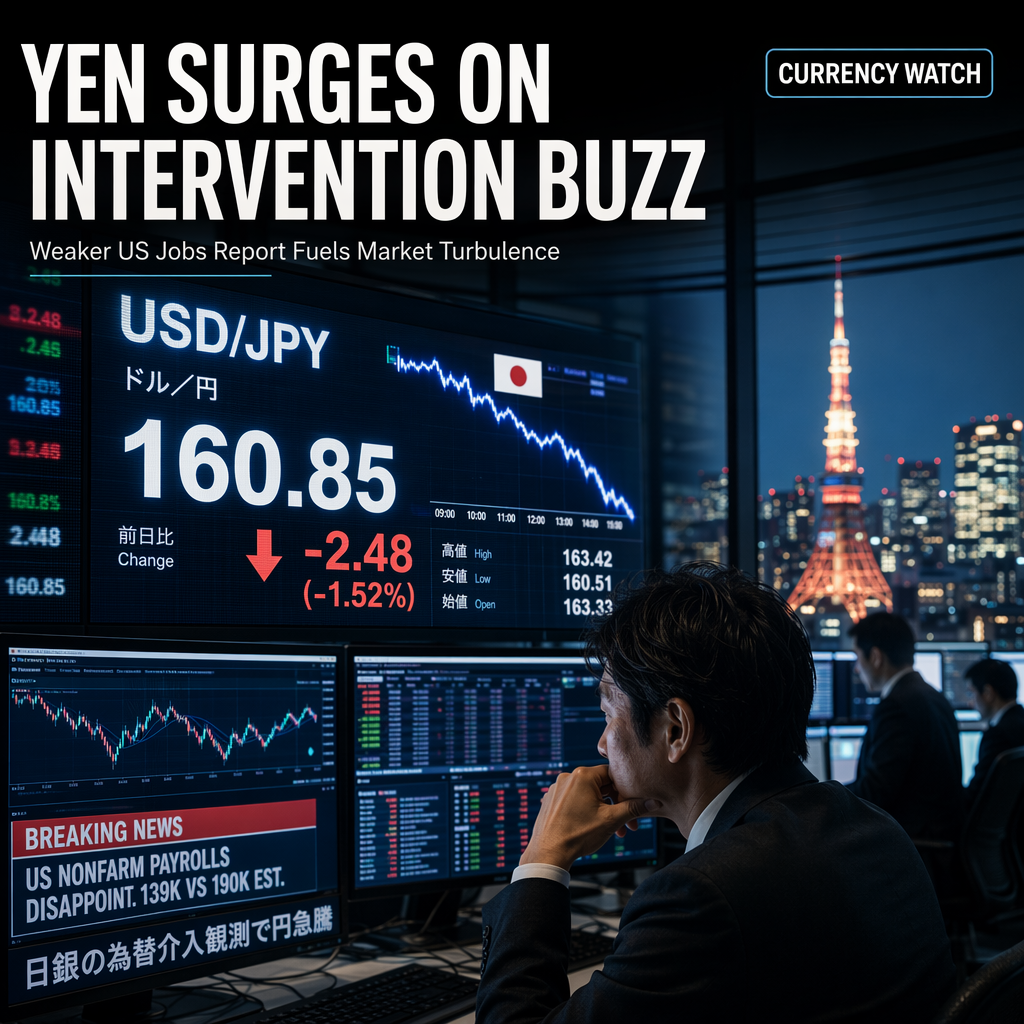 Japanese Yen Strengthens Amid Suspected Intervention and Weak US Payrolls Data
