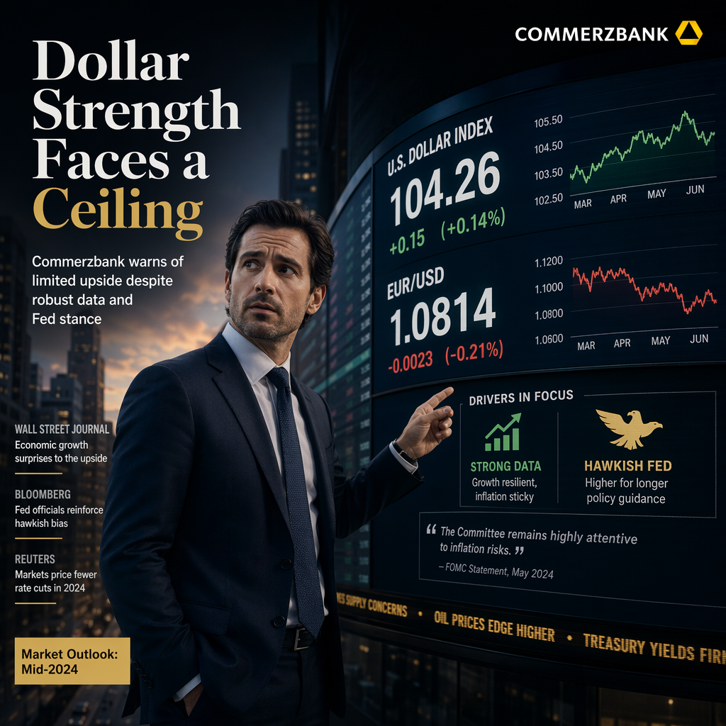 Commerzbank Sees Limited Upside for US Dollar Despite Strong Data and Hawkish Fed