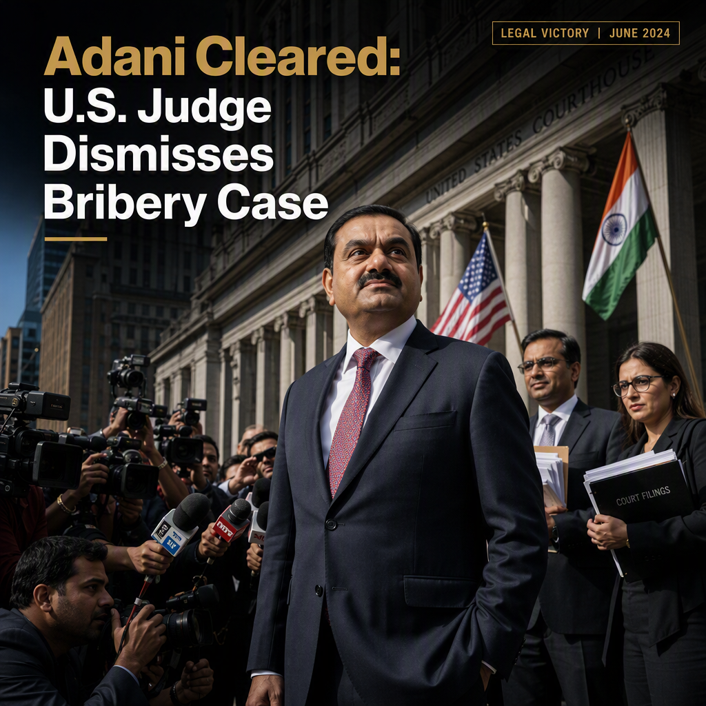 U.S. Judge Dismisses Bribery Case Against Indian Billionaire Gautam Adani, Criticizes DOJ Conduct