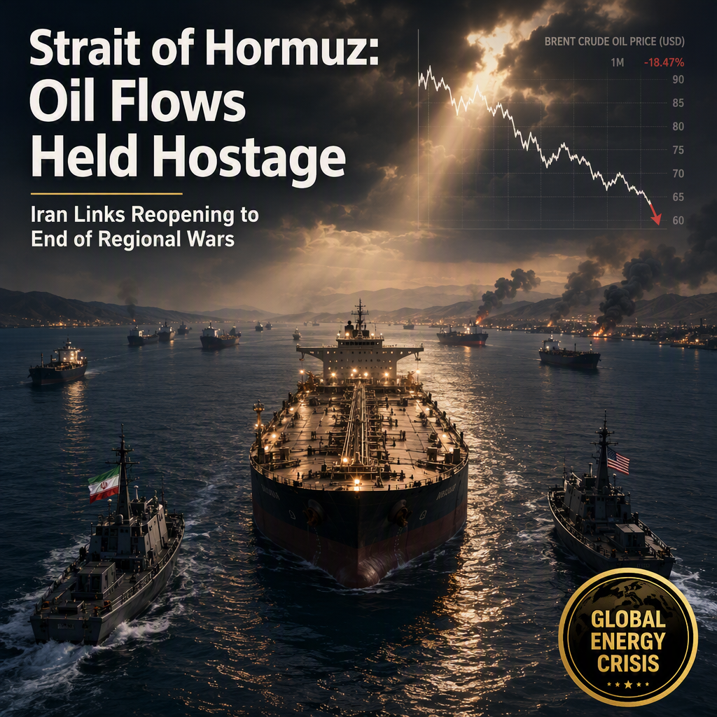 Iran Ties Strait of Hormuz Reopening to End of Regional Conflicts as U.S. Shifts to Economic Pressure