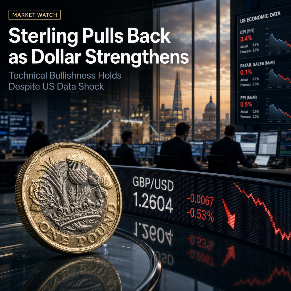 Sterling Retreats After US Data; Bullish Structure Holds Despite Dollar Strength