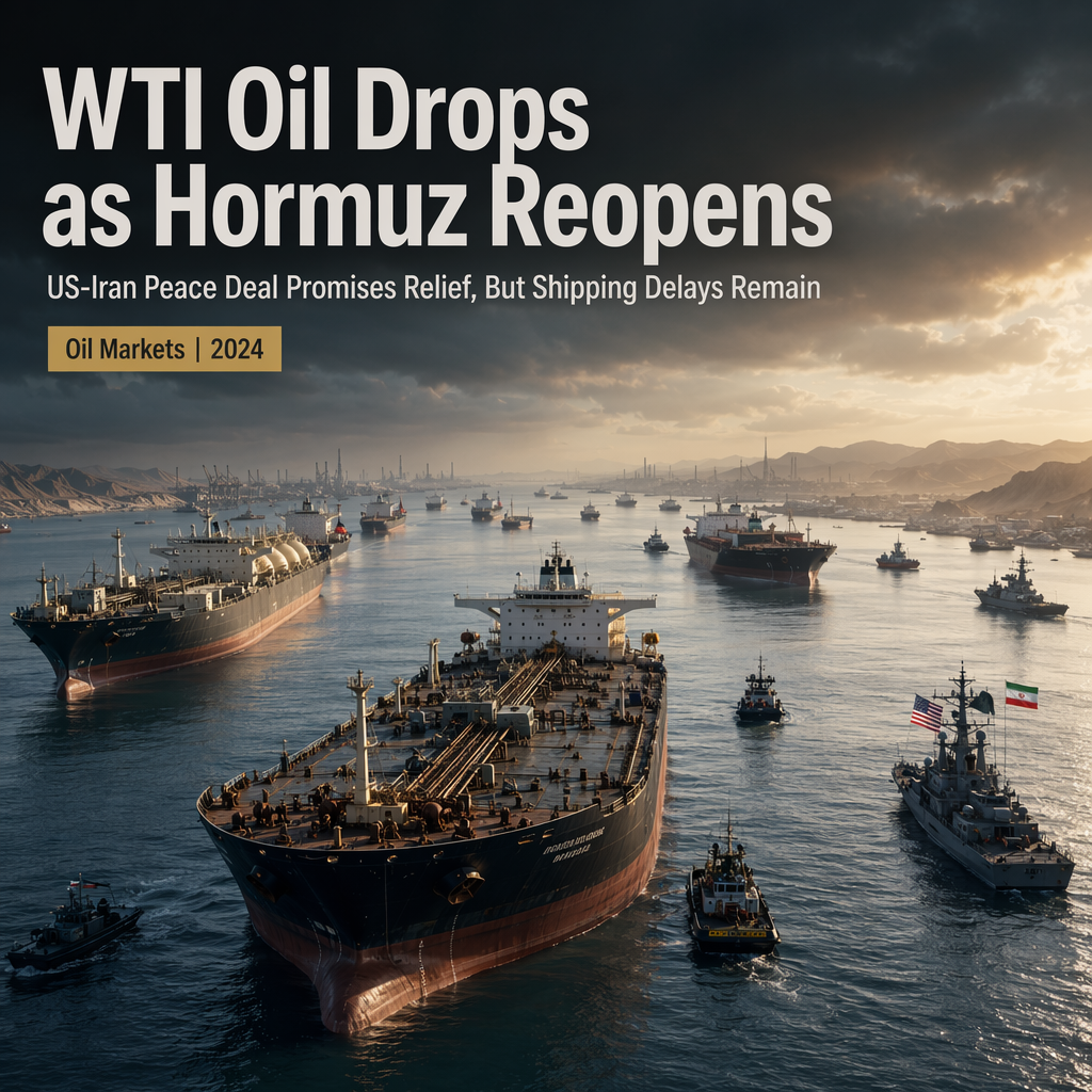 WTI Oil Hits Three-Month Low as US-Iran Peace Deal Promises Strait of Hormuz Reopening, but Shipping Backlog Looms