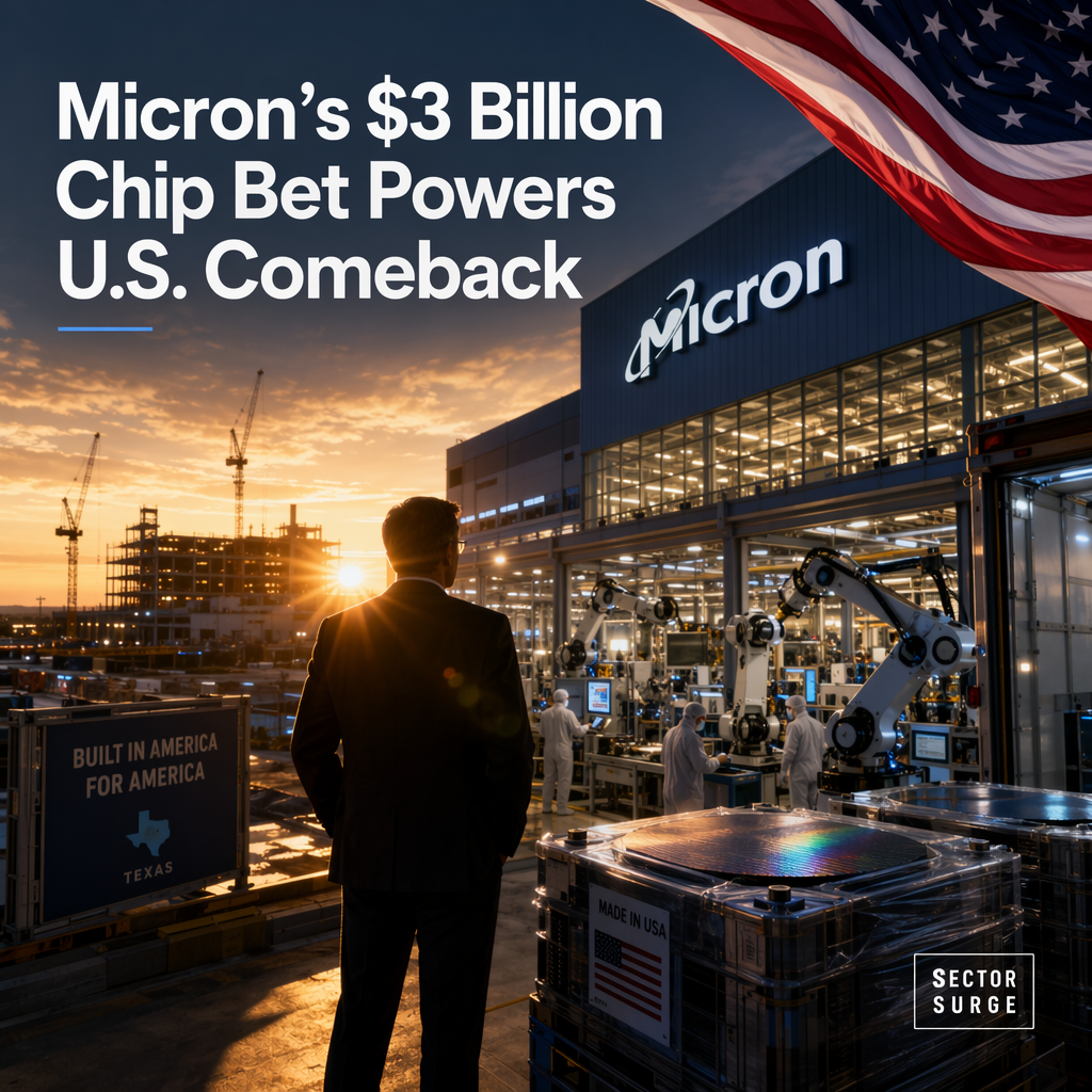 Micron Shares Surge 7% as Company Unveils $3 Billion U.S. Chip Supply Chain Investment and Raises Long-Term Spending Plans