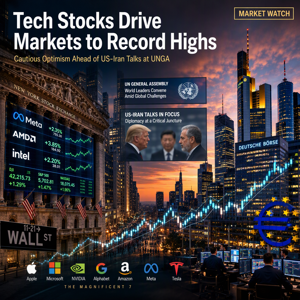 Tech Stocks Propel US and European Markets to Record Highs Amid Cautious Trading Ahead of US-Iran Diplomatic Talks