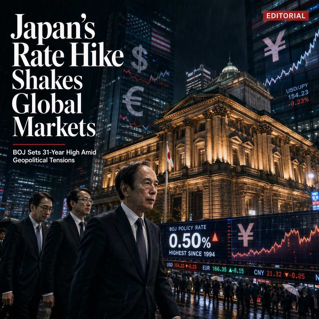 Bank of Japan Raises Rates to 31-Year High Amid Global Central Bank Divergence and Geopolitical Tensions