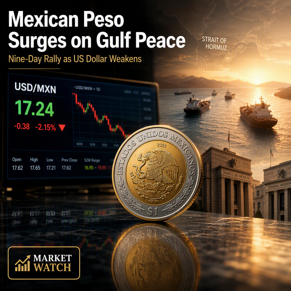 Mexican Peso Rallies for Ninth Day as Gulf War De-escalates and US Jobs Data Disappoints