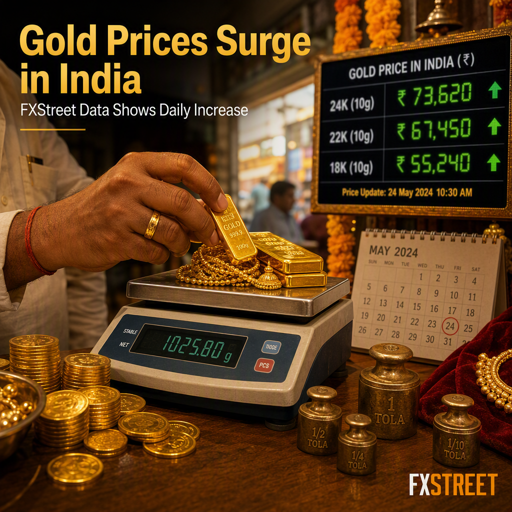 Gold Prices in India Climb as FXStreet Data Shows Daily Increase