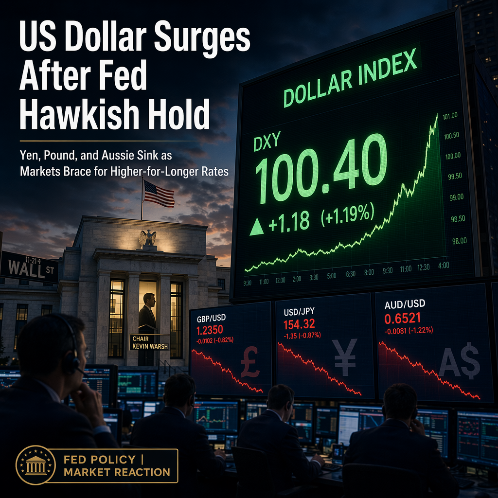 US Dollar Surges as Fed Signals Higher-for-Longer Rates, Sinks Yen, Pound, and Aussie