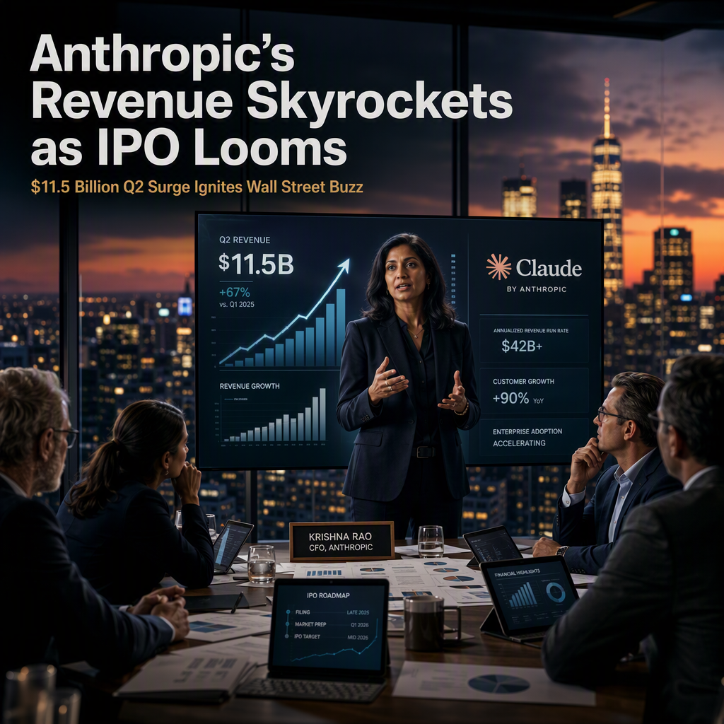 Anthropic's Q2 Revenue Soars Over 14-Fold to $11.5 Billion Amid IPO Buzz