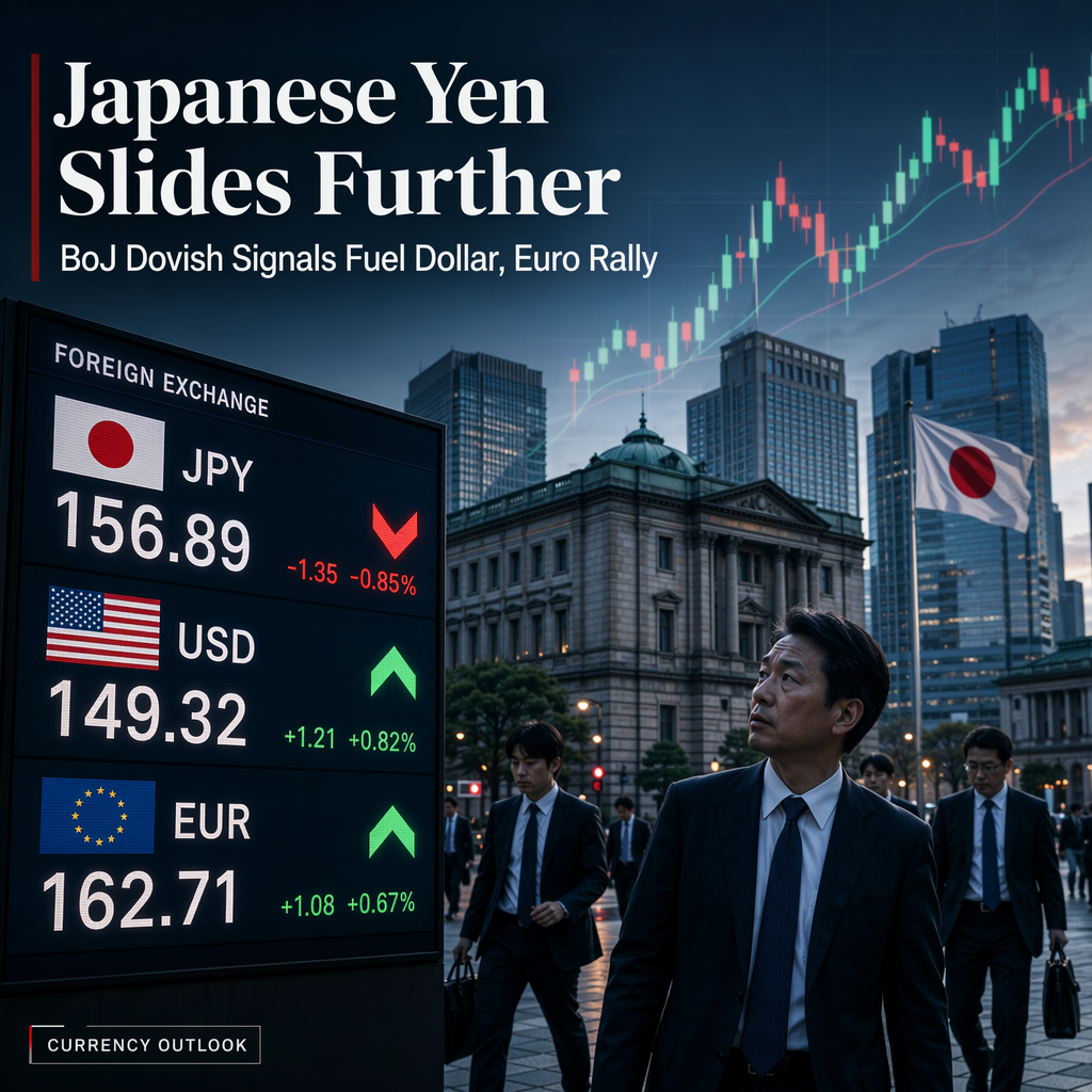 Japanese Yen Weakens as BoJ Maintains Dovish Stance; Euro and Dollar Gain