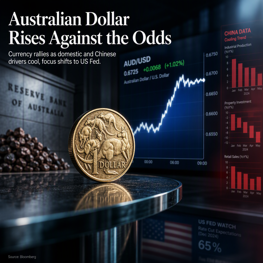 Australian Dollar Climbs Despite Weak Domestic Drivers and Cooling Chinese Data