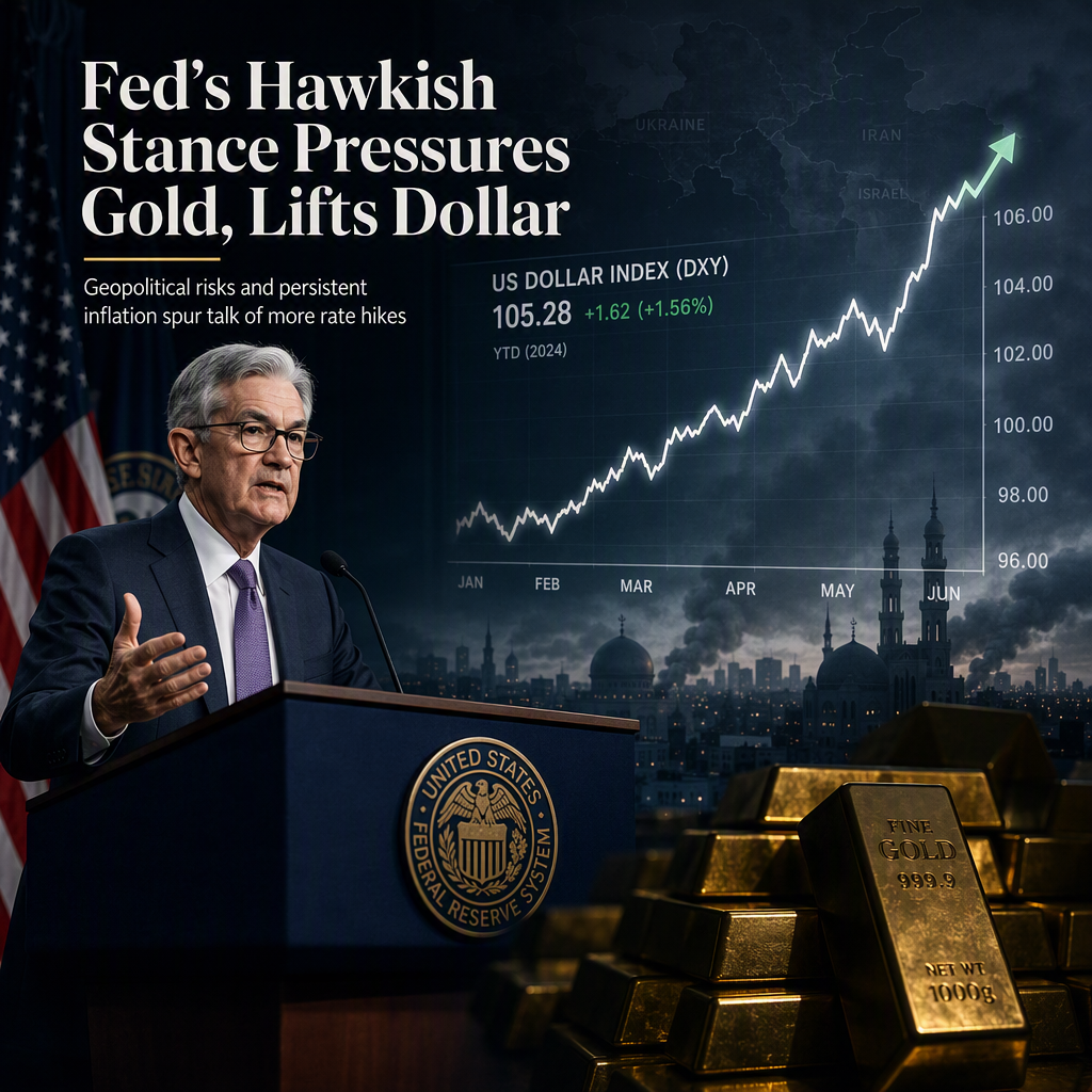 Fed Officials Signal Further Rate Hikes Amid Geopolitical Risks, Pressuring Gold and Boosting US Dollar